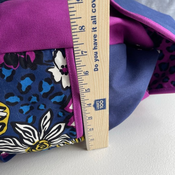 Vera Bradley Backpack African‎ Violet Canvas Pink Purple Floral Back Large 17\